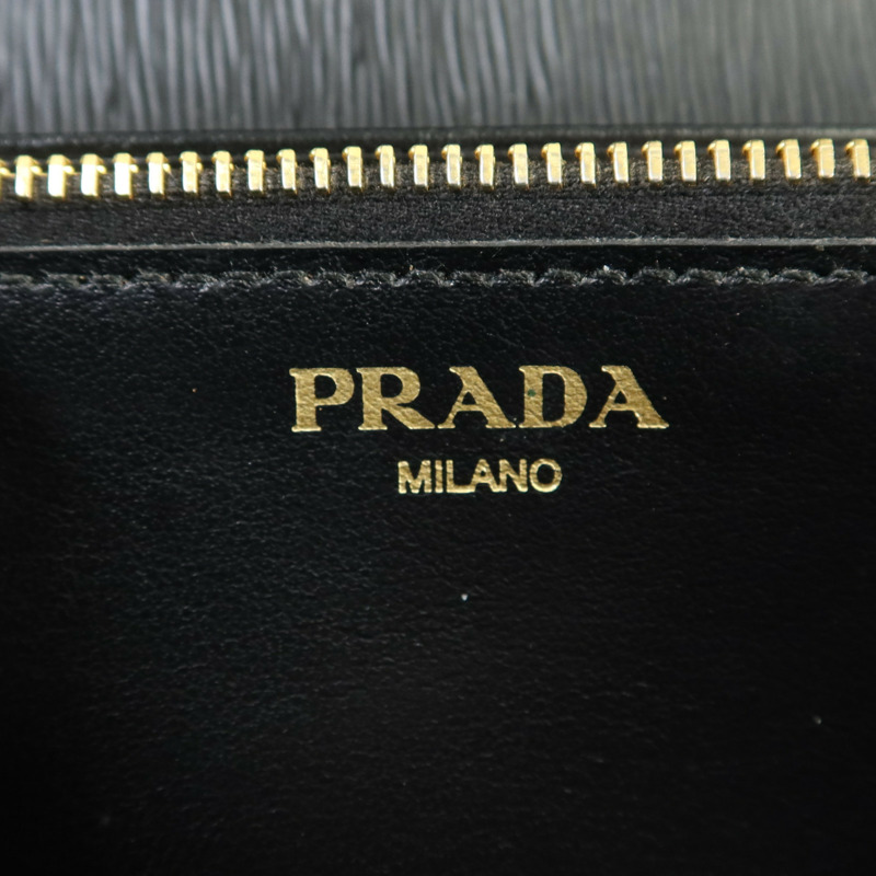 PRADA 牛皮皮革Long Wallet金扣長錢包-7