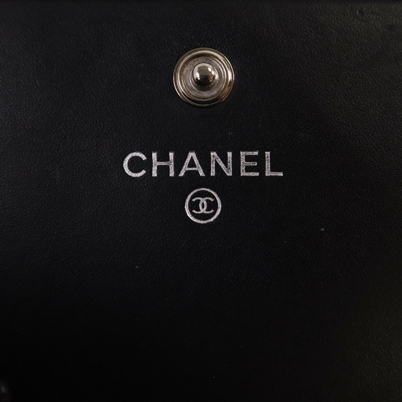 CHANEL 牛皮皮革Cambon Long Wallet銀扣長錢包-6