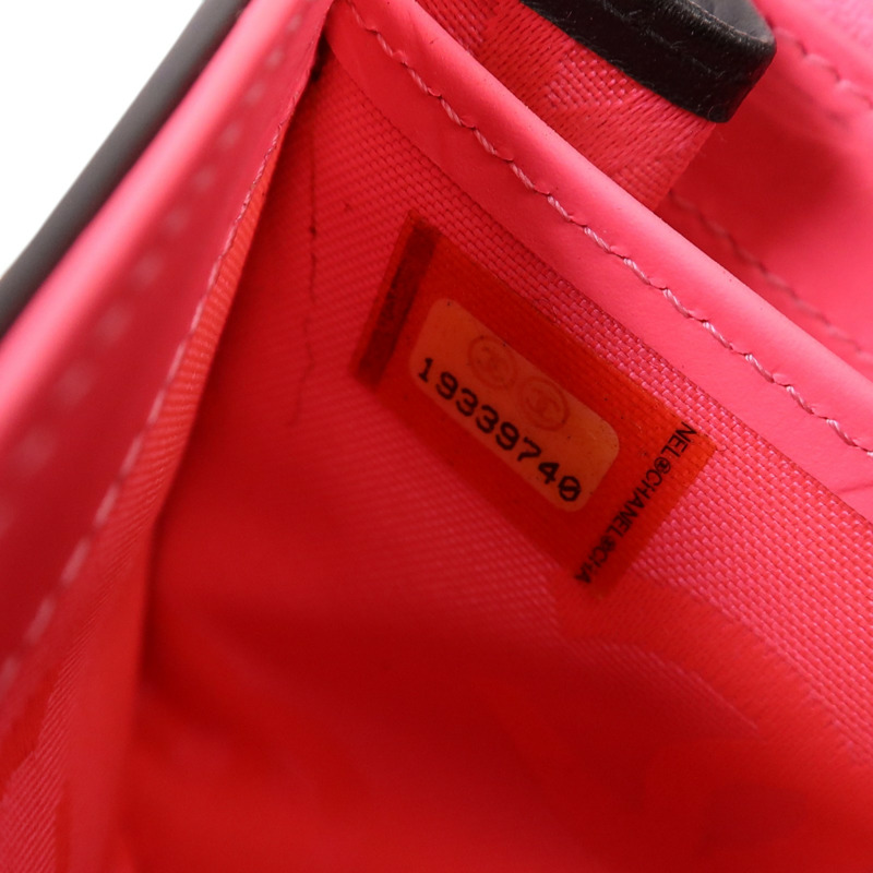 CHANEL 牛皮皮革Cambon Long Wallet銀扣長錢包-7