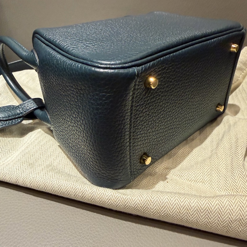 Hermes mini Lindy 一代 松柏綠金釦-2