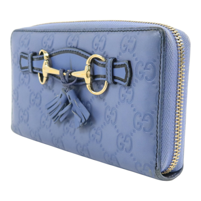 GUCCI 牛皮皮革Zipper Long Wallet金扣長錢包-2