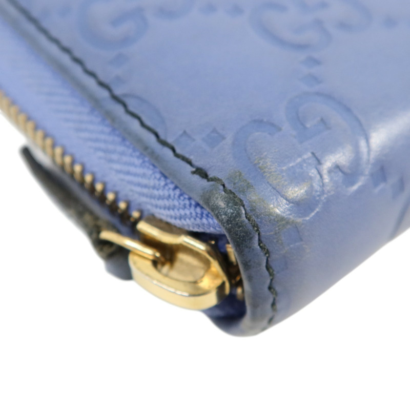 GUCCI 牛皮皮革Zipper Long Wallet金扣長錢包-10