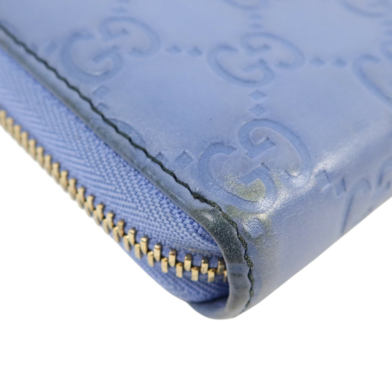 GUCCI 牛皮皮革Zipper Long Wallet金扣長錢包-12