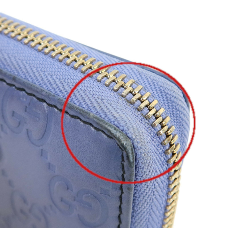 GUCCI 牛皮皮革Zipper Long Wallet金扣長錢包-17