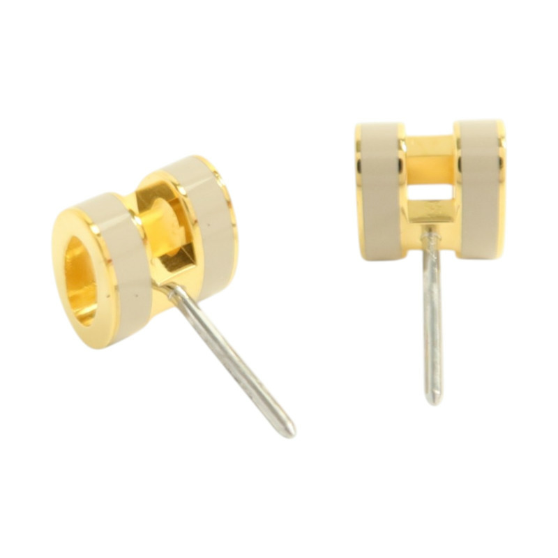 HERMES 金屬/琺瑯Mini Pop H耳環-3