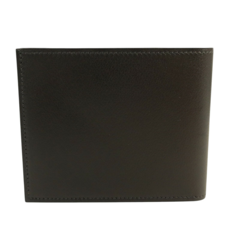 HERMES Evergain皮革Citizen Twill Compact Wallet錢包Noir-1