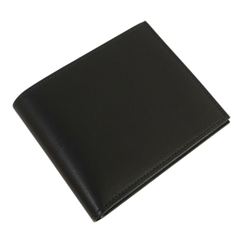 HERMES Evergain皮革Citizen Twill Compact Wallet錢包Noir-3