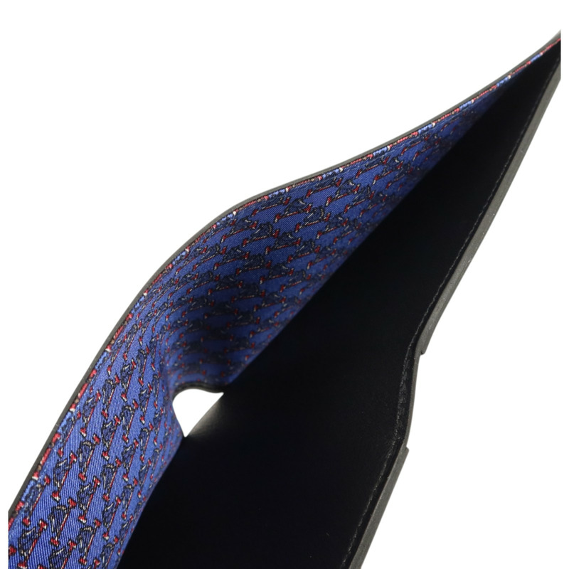 HERMES Evergain皮革Citizen Twill Compact Wallet錢包Noir-6