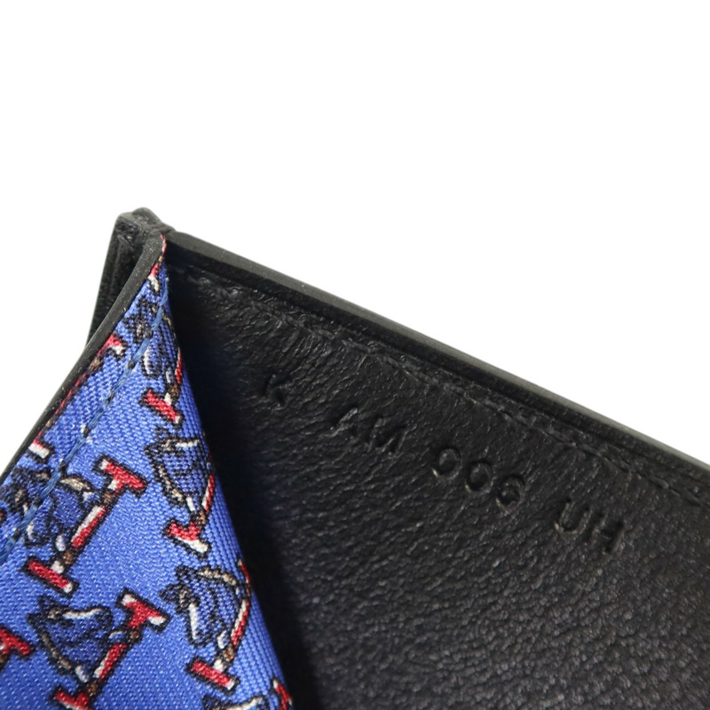 HERMES Evergain皮革Citizen Twill Compact Wallet錢包Noir-7