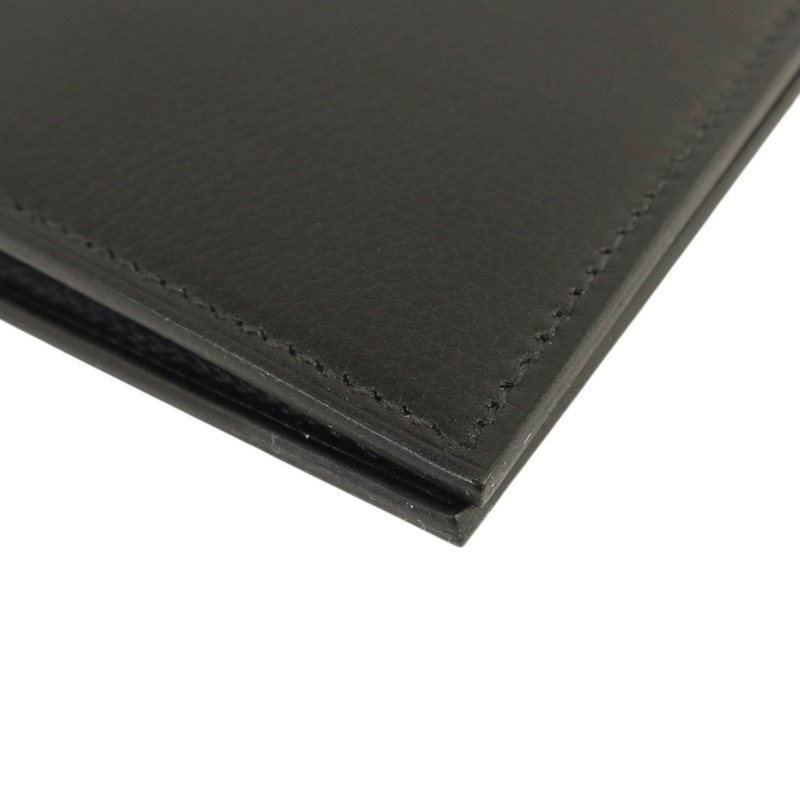 HERMES Evergain皮革Citizen Twill Compact Wallet錢包Noir-11