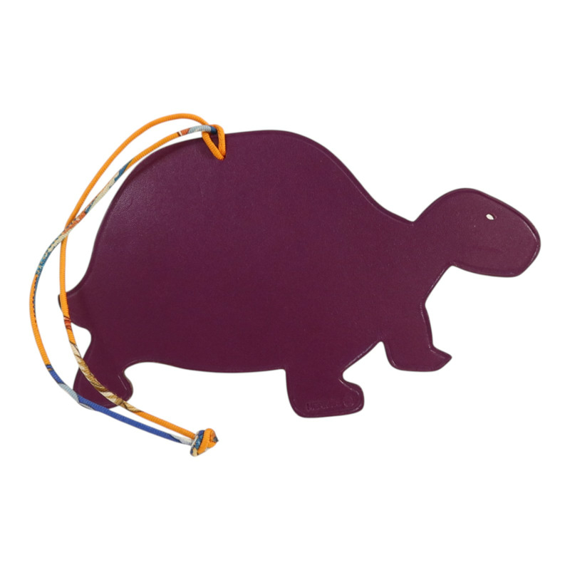 HERMES Epsom皮革/Swift皮革Turtle PM掛飾-1