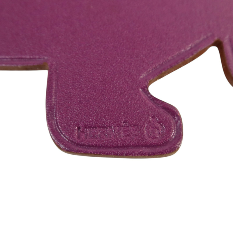 HERMES Epsom皮革/Swift皮革Turtle PM掛飾-2