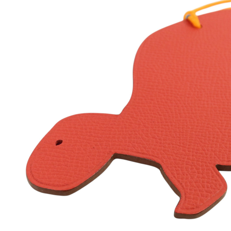 HERMES Epsom皮革/Swift皮革Turtle PM掛飾-3