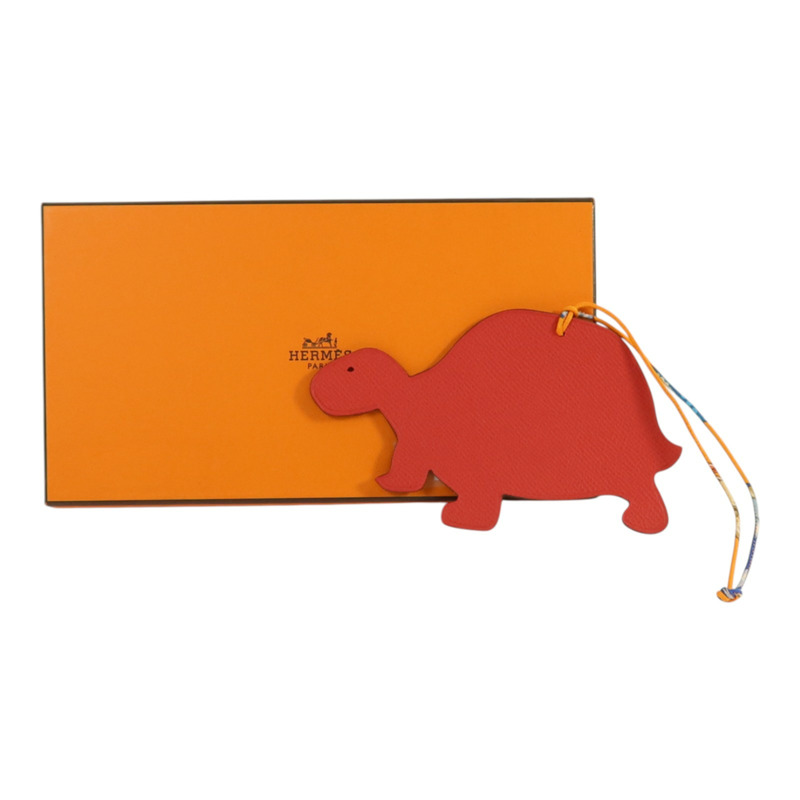HERMES Epsom皮革/Swift皮革Turtle PM掛飾-4