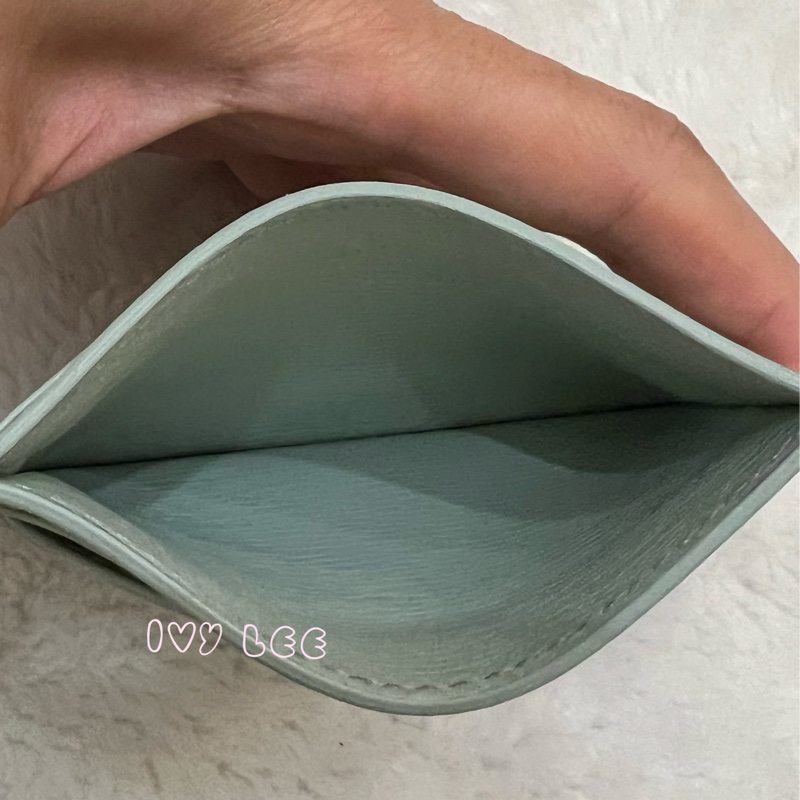 GUCCI 773428 淺藍 水藍 金字LOGO 4卡層 一夾層 卡夾 正品 二手精品-4