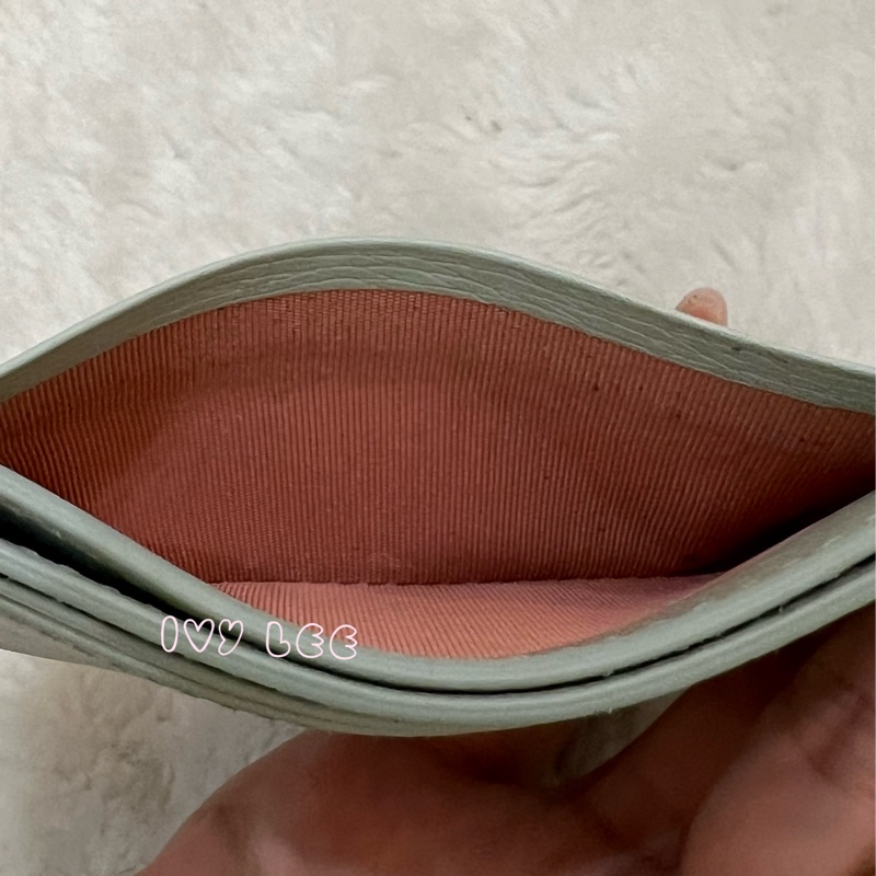 GUCCI 773428 淺藍 水藍 金字LOGO 4卡層 一夾層 卡夾 正品 二手精品-8