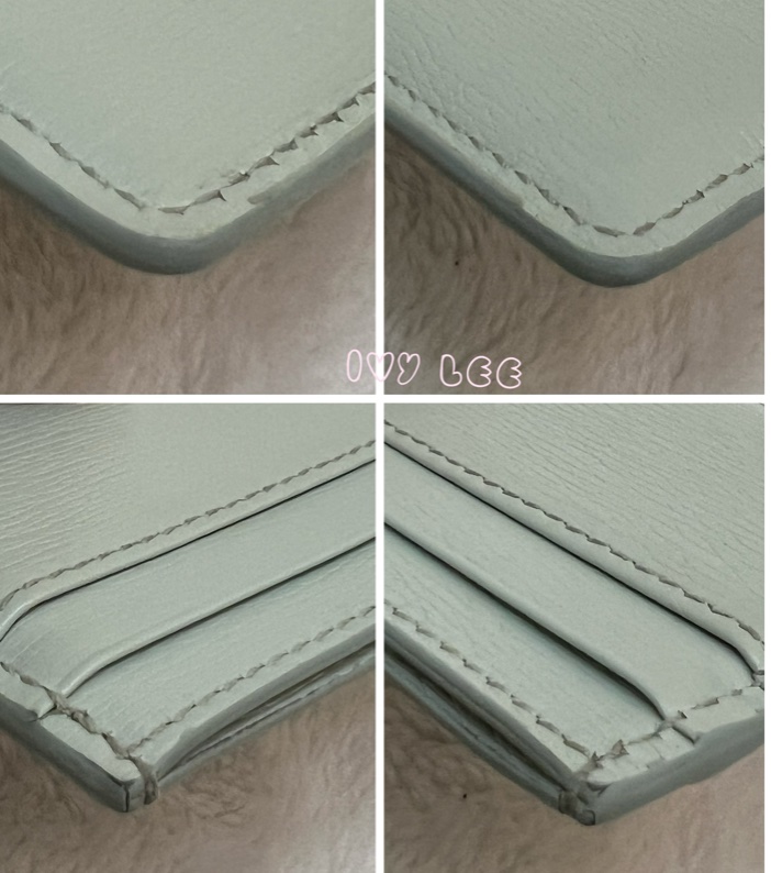 GUCCI 773428 淺藍 水藍 金字LOGO 4卡層 一夾層 卡夾 正品 二手精品-12