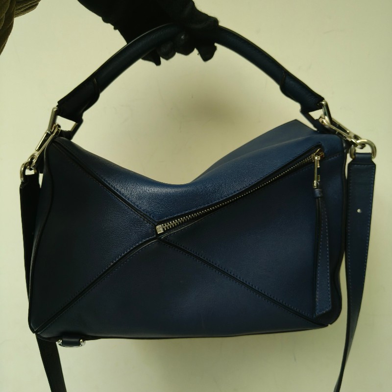 【8成新】㊣✨ LOEWE ✨羅威 （附防塵袋）Puzzle 拼圖 中號 藍紫色  小牛皮 肩背包 斜背包/二手包/二手精品🌳二手樹屋🌳-4