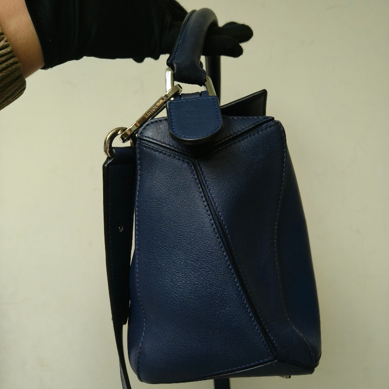 【8成新】㊣✨ LOEWE ✨羅威 （附防塵袋）Puzzle 拼圖 中號 藍紫色  小牛皮 肩背包 斜背包/二手包/二手精品🌳二手樹屋🌳-5