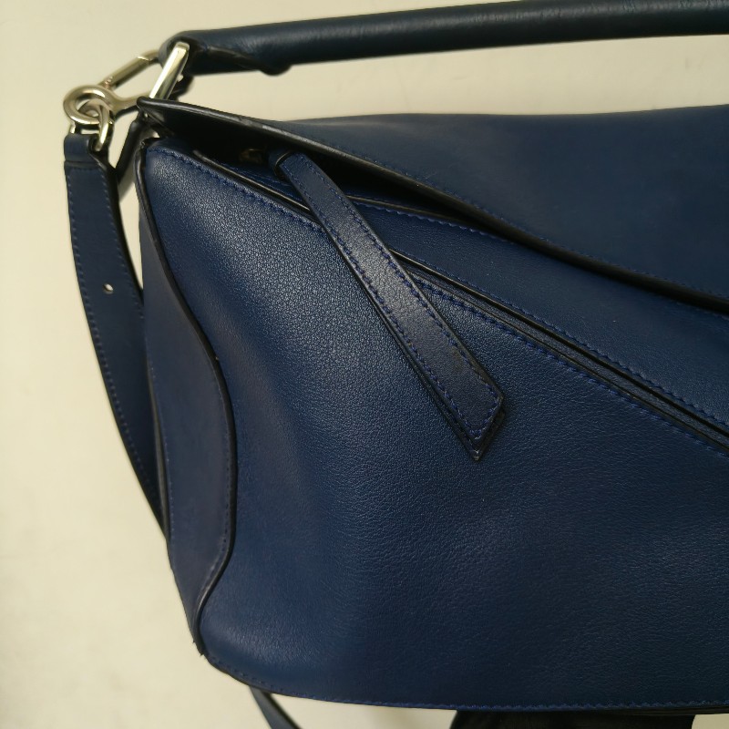 【8成新】㊣✨ LOEWE ✨羅威 （附防塵袋）Puzzle 拼圖 中號 藍紫色  小牛皮 肩背包 斜背包/二手包/二手精品🌳二手樹屋🌳-17