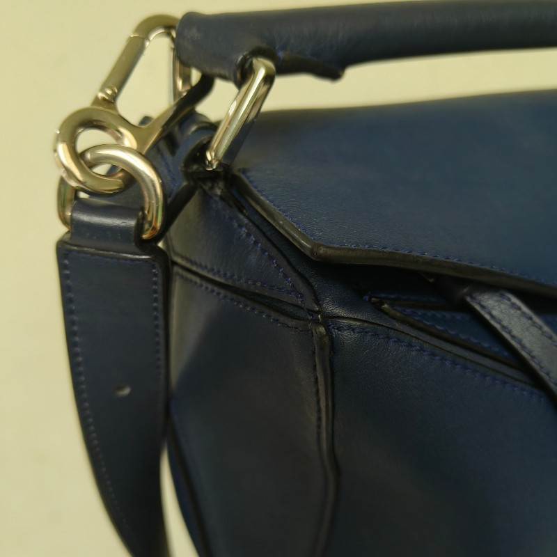 【8成新】㊣✨ LOEWE ✨羅威 （附防塵袋）Puzzle 拼圖 中號 藍紫色  小牛皮 肩背包 斜背包/二手包/二手精品🌳二手樹屋🌳-19