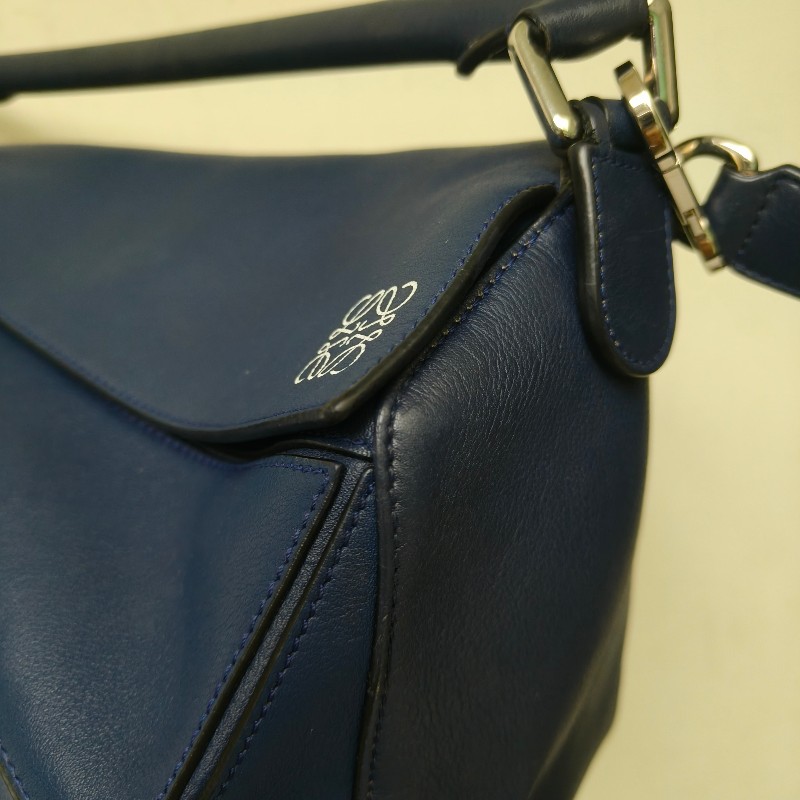 【8成新】㊣✨ LOEWE ✨羅威 （附防塵袋）Puzzle 拼圖 中號 藍紫色  小牛皮 肩背包 斜背包/二手包/二手精品🌳二手樹屋🌳-20