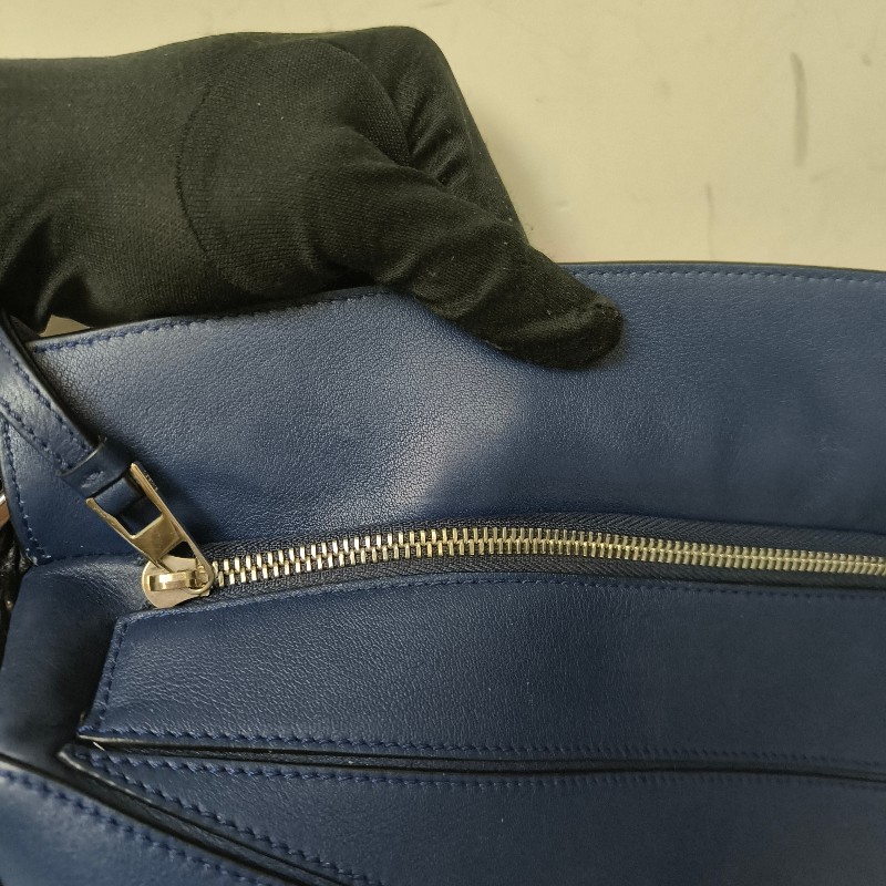 【8成新】㊣✨ LOEWE ✨羅威 （附防塵袋）Puzzle 拼圖 中號 藍紫色  小牛皮 肩背包 斜背包/二手包/二手精品🌳二手樹屋🌳-26