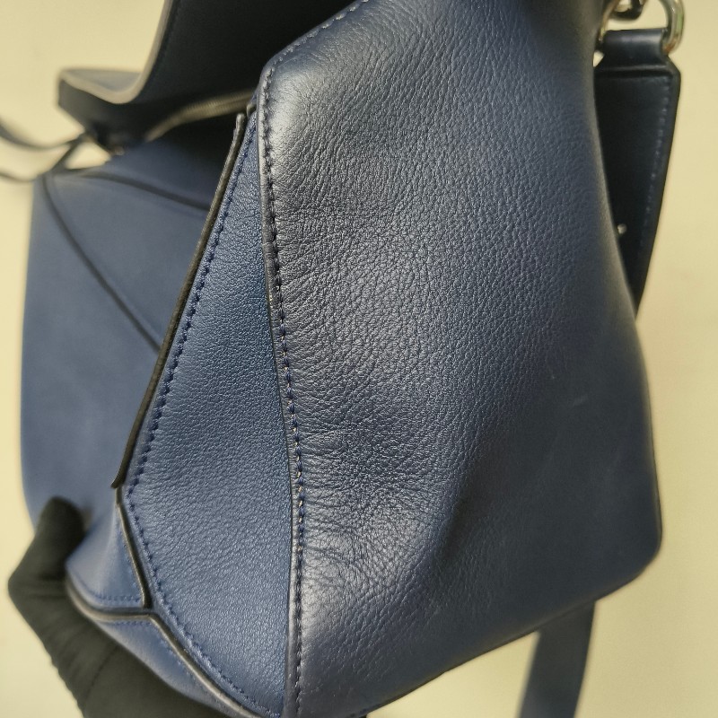 【8成新】㊣✨ LOEWE ✨羅威 （附防塵袋）Puzzle 拼圖 中號 藍紫色  小牛皮 肩背包 斜背包/二手包/二手精品🌳二手樹屋🌳-30