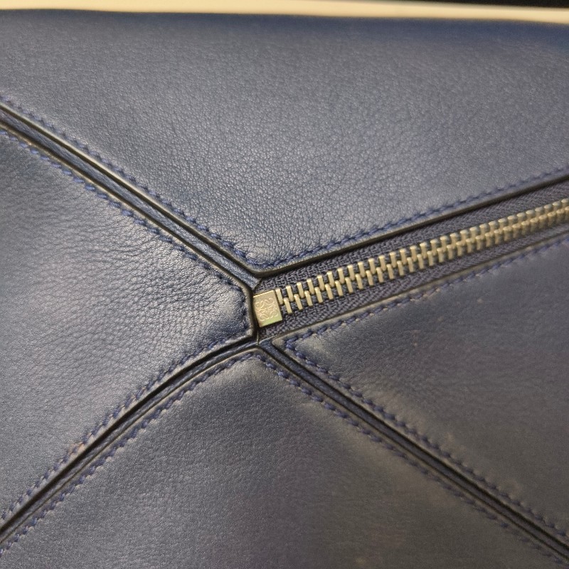 【8成新】㊣✨ LOEWE ✨羅威 （附防塵袋）Puzzle 拼圖 中號 藍紫色  小牛皮 肩背包 斜背包/二手包/二手精品🌳二手樹屋🌳-35