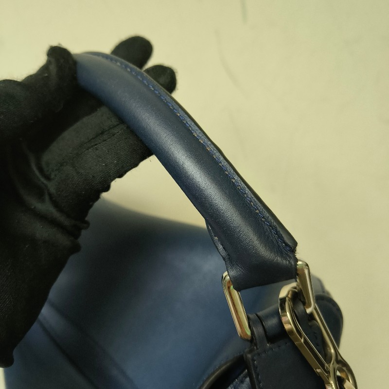 【8成新】㊣✨ LOEWE ✨羅威 （附防塵袋）Puzzle 拼圖 中號 藍紫色  小牛皮 肩背包 斜背包/二手包/二手精品🌳二手樹屋🌳-45