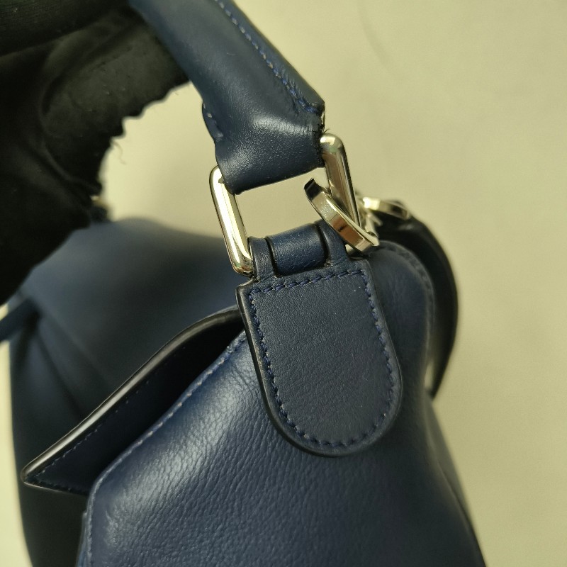 【8成新】㊣✨ LOEWE ✨羅威 （附防塵袋）Puzzle 拼圖 中號 藍紫色  小牛皮 肩背包 斜背包/二手包/二手精品🌳二手樹屋🌳-46