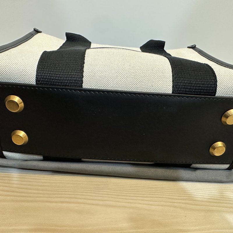 BALENCIAGA 小托特包|黑白帆布拼皮|全新未使用|附完整配件✨-1