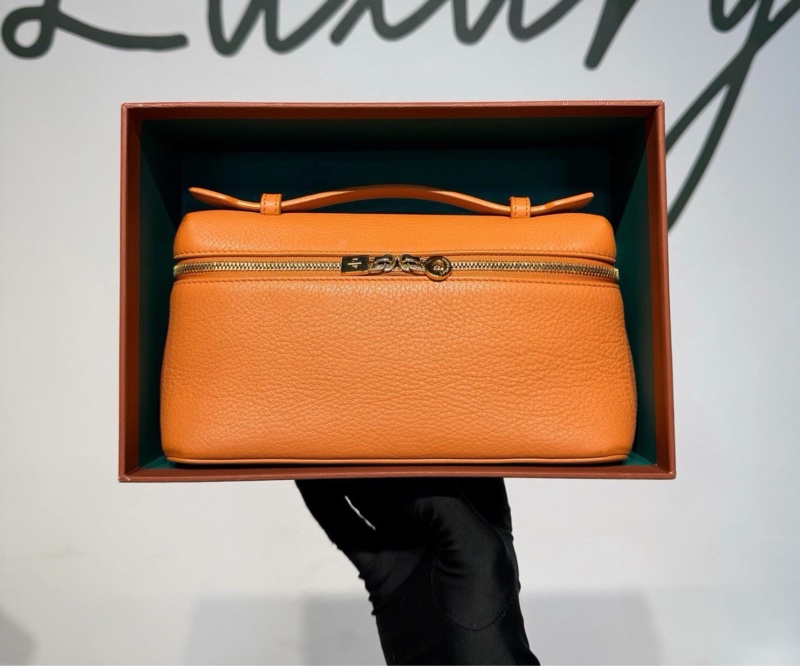 【98新 ✨ 全網最低價!】LP 19 ExtraPocket 19 飯盒包 橘色 荔枝牛皮 手拿包 單肩包 斜挎包(下單前先詢問庫存❗️)-1