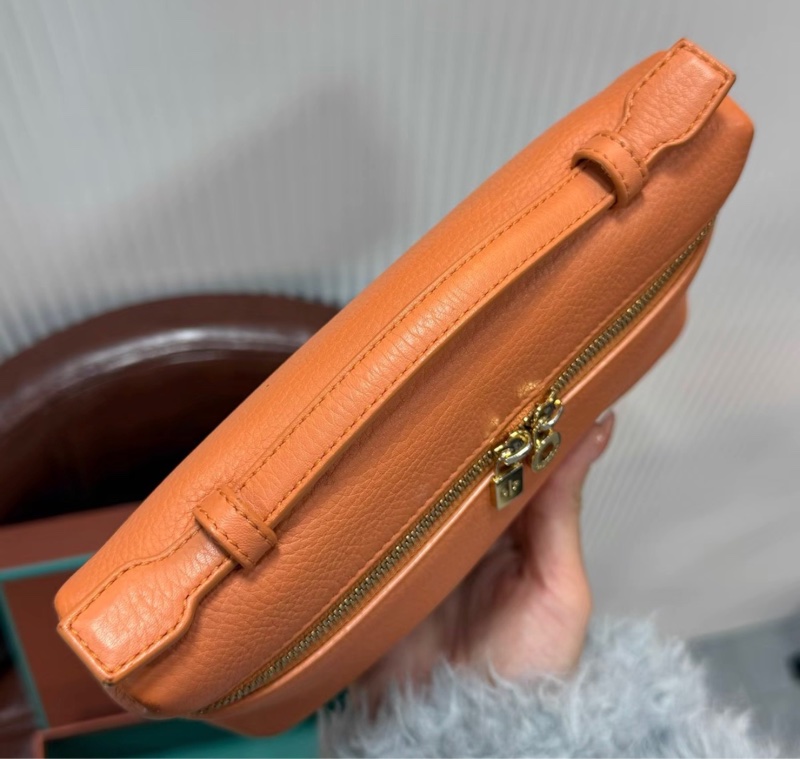 【98新 ✨ 全網最低價!】LP 19 ExtraPocket 19 飯盒包 橘色 荔枝牛皮 手拿包 單肩包 斜挎包(下單前先詢問庫存❗️)-3
