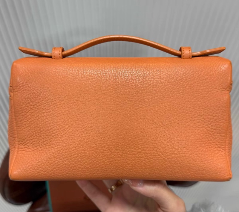 【98新 ✨ 全網最低價!】LP 19 ExtraPocket 19 飯盒包 橘色 荔枝牛皮 手拿包 單肩包 斜挎包(下單前先詢問庫存❗️)-4