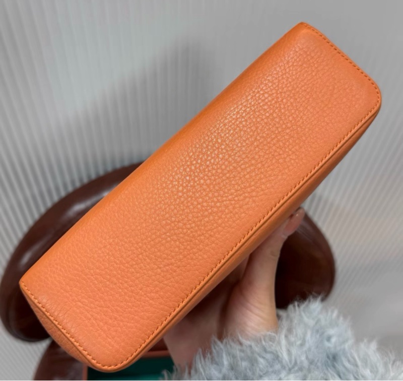 【98新 ✨ 全網最低價!】LP 19 ExtraPocket 19 飯盒包 橘色 荔枝牛皮 手拿包 單肩包 斜挎包(下單前先詢問庫存❗️)-5