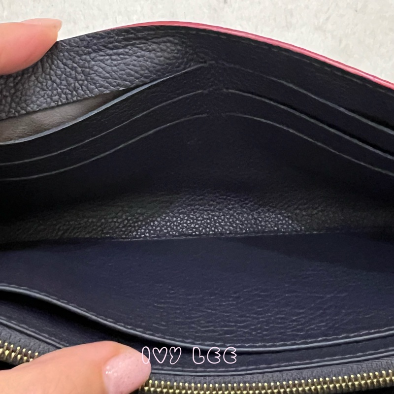 LOUIS VUITTON M62125 Sarah經典花紋牛皮壓紋扣式長夾(海軍藍) 正品 二手精品-7