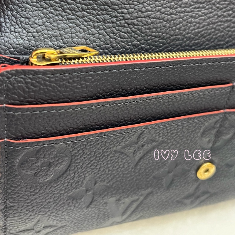 LOUIS VUITTON M62125 Sarah經典花紋牛皮壓紋扣式長夾(海軍藍) 正品 二手精品-27