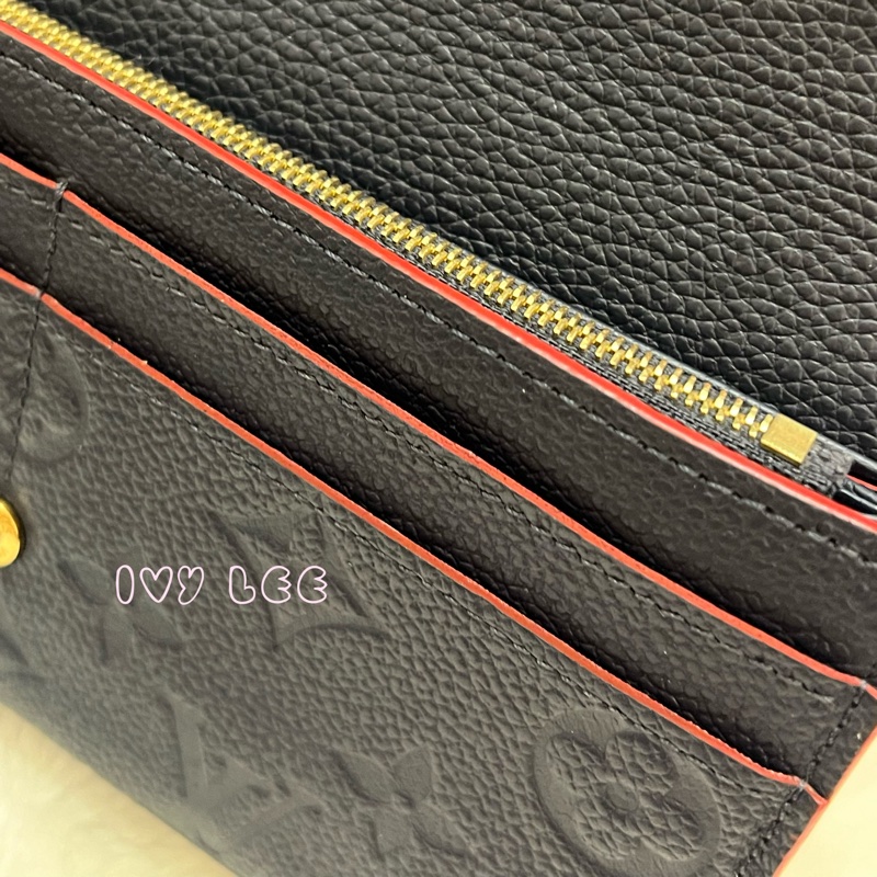 LOUIS VUITTON M62125 Sarah經典花紋牛皮壓紋扣式長夾(海軍藍) 正品 二手精品-28