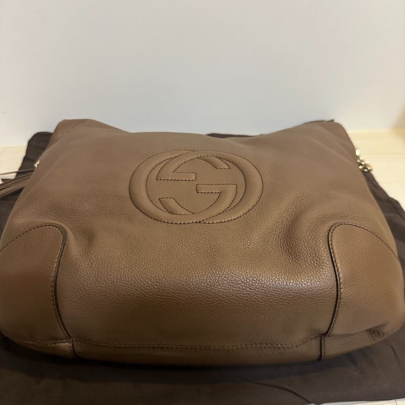 GUCCI Soho 肩背包|焦糖棕|全新未使用|大容量鏈條款|附完整配件✨-2