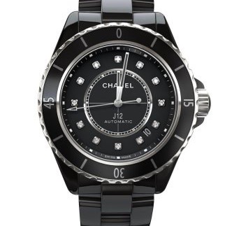 小巴黎二手名牌 正品chanel j12 38mm 鑽 機械 透背 鏤空 陶瓷錶 2024保卡 盒-1