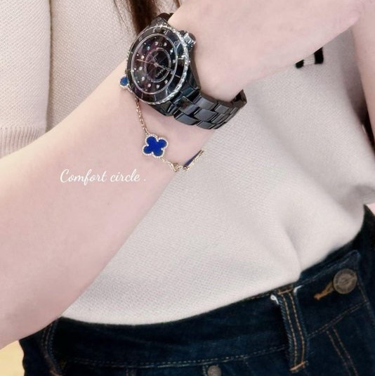 小巴黎二手名牌 正品chanel j12 38mm 鑽 機械 透背 鏤空 陶瓷錶 2024保卡 盒-3