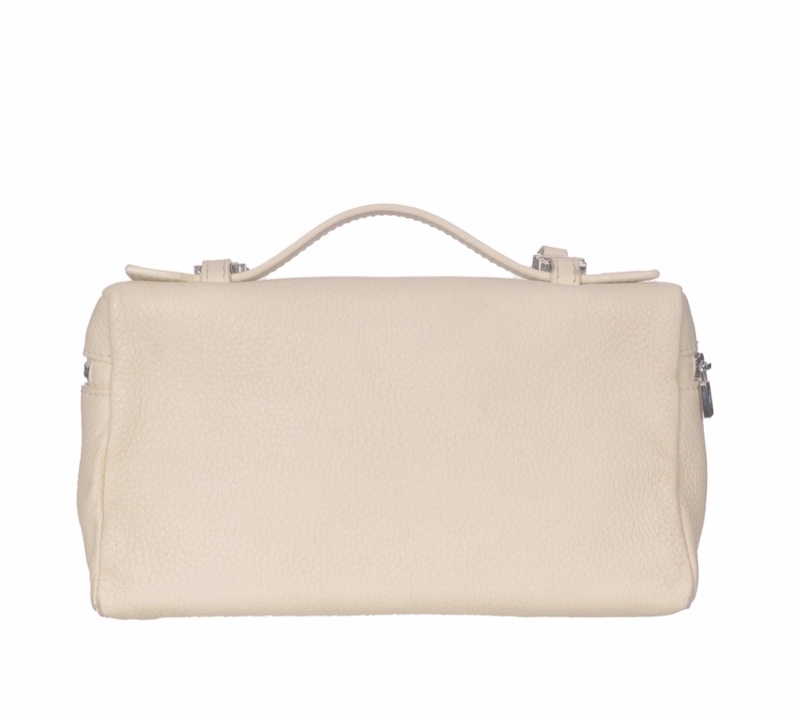 【96新 ✨ 全網最低價!】Loro Piana Extra Bag L19 飯盒包 奶白色 銀扣 手提包 單肩包 斜挎包(下單前先詢問庫存❗️)-7