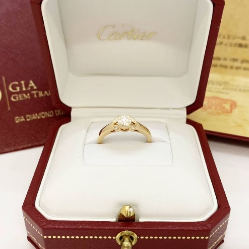 經典優雅 Cartier 卡地亞 Ballerine 芭蕾系列 18K金 750 玫瑰金 GIA 天然鑽石戒指 鑽戒-2