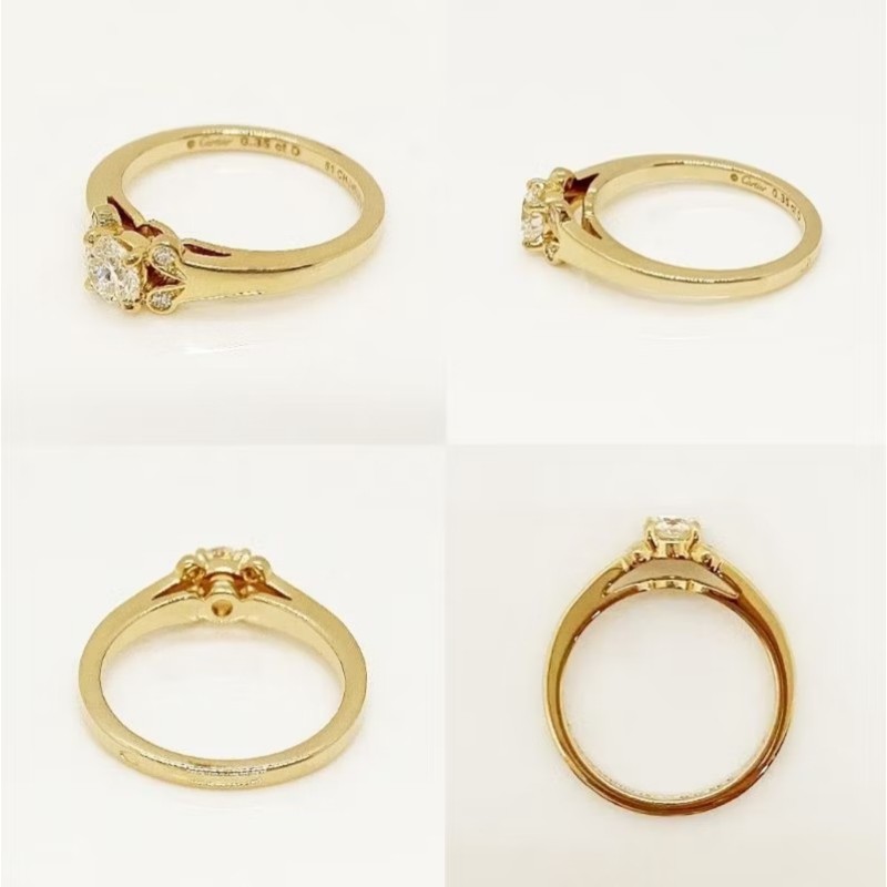 經典優雅 Cartier 卡地亞 Ballerine 芭蕾系列 18K金 750 玫瑰金 GIA 天然鑽石戒指 鑽戒-5