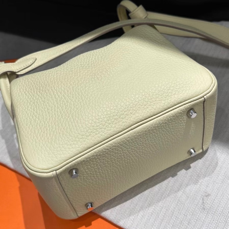有購證✨ Hermes 愛馬仕 minilindy 二代 i8 米爾頓黃 tc皮 銀扣 w刻-2