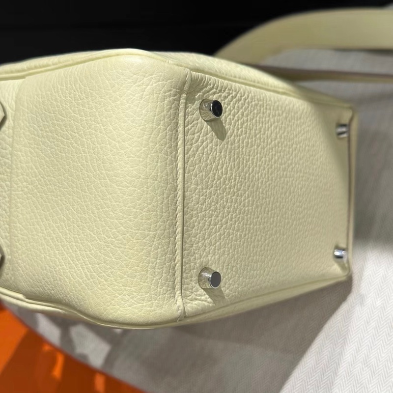 有購證✨ Hermes 愛馬仕 minilindy 二代 i8 米爾頓黃 tc皮 銀扣 w刻-3
