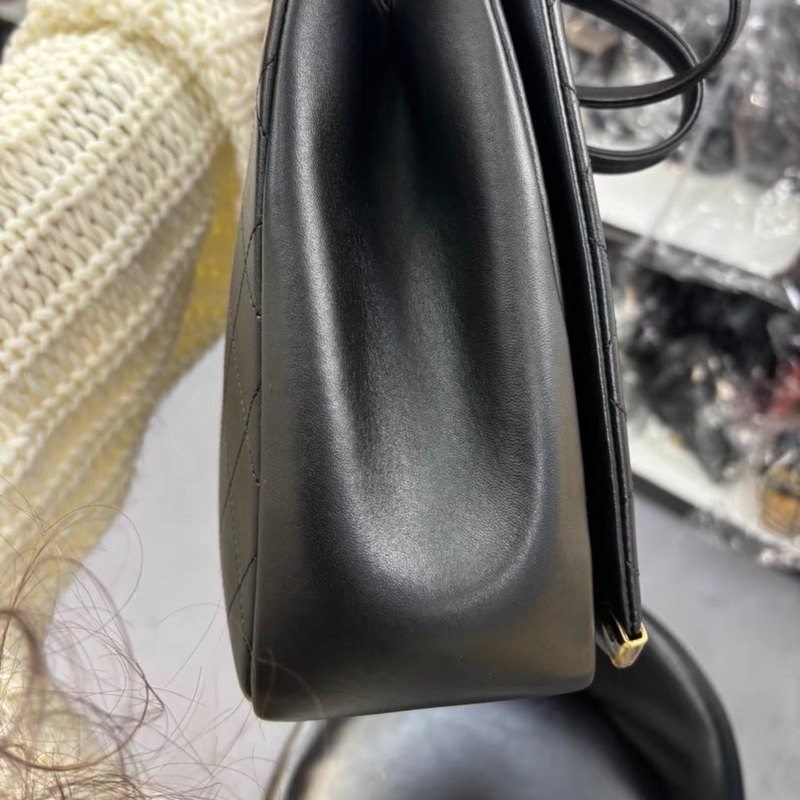 【97新 ✨ 全網最低價！】 中古 CHANEL香奈兒 黑金菱格托特包 單肩腋下包（下單前先詢問庫存❗️）-8