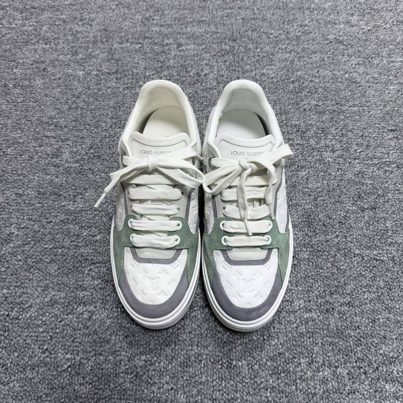 Louis Vuitton LV Time Out系列 白色老花滿印低幫板鞋 35.5碼-1