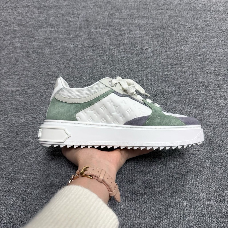 Louis Vuitton LV Time Out系列 白色老花滿印低幫板鞋 35.5碼-4